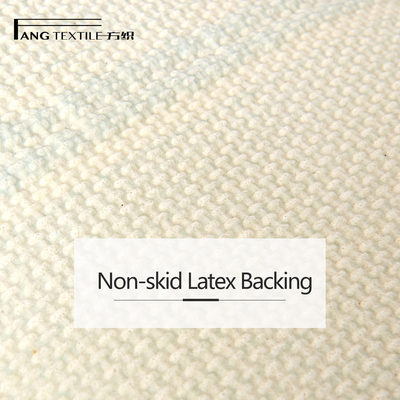 Non Slip Loop Pile Bath Mat Polyester Shaggy Microfiber Tufted